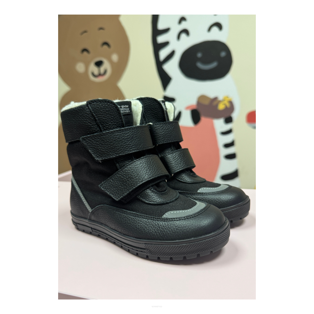 Buty zimowe botki ocieplane kozaki - BARTUŚ - 315 kozak czarny