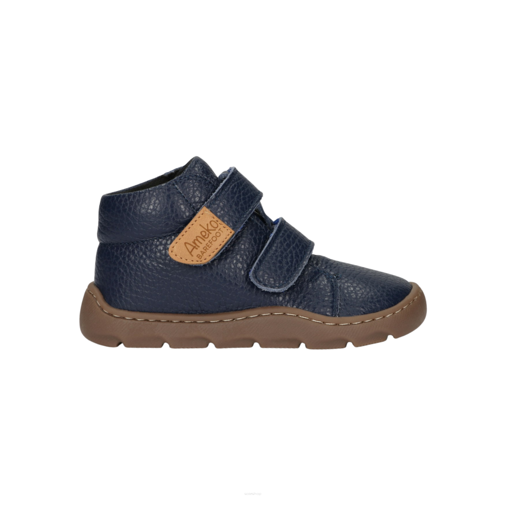 Alf Royal- AMEKO - granatowe trzewiki skórzane barefoot