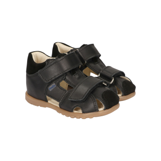 Skórzane czarne sandały dla chłopca  -Rio-Black - AMEKO - 3