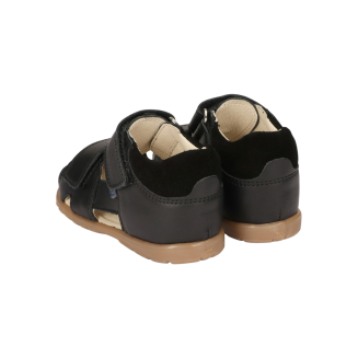 Skórzane czarne sandały dla chłopca  -Rio-Black - AMEKO - 2