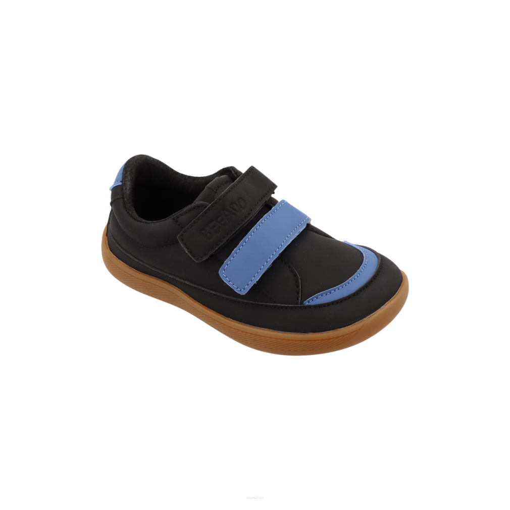 Sportowe buty dla chłopca BAREFOOT czarne niebieskie CASUAL 004X003 - BEFADO