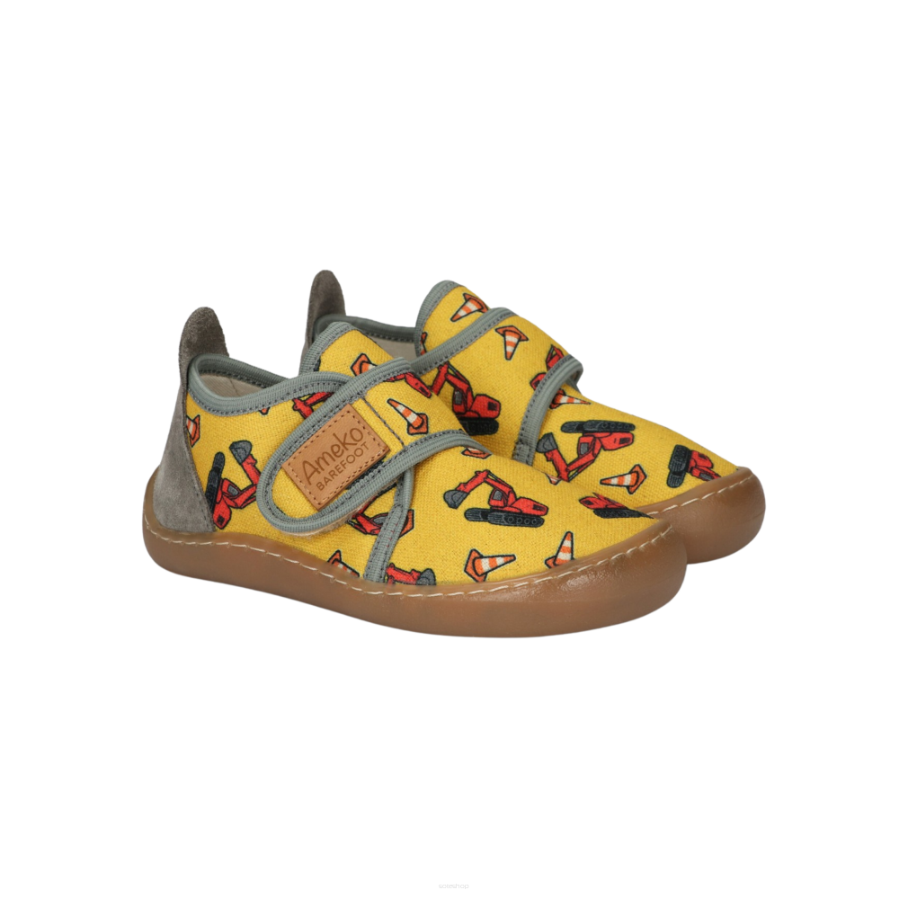 Kapcie Barefoot - PIKO Koparki- AMEKO żółte w koparki