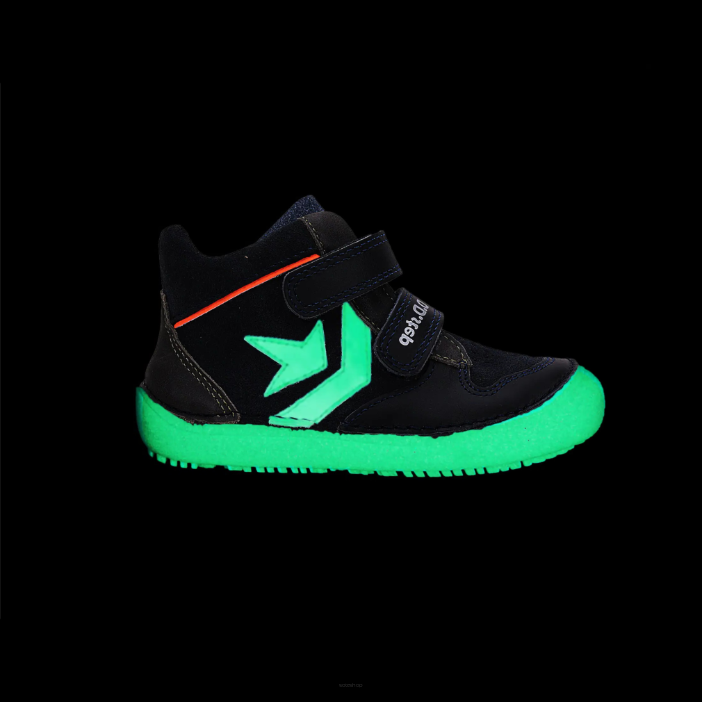 Trzewiki skórzane dla chłopca A063-52159BM - DD Step Royal Blue - świecące w ciemności