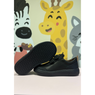 Trampki czarne trzewiki, skórzane dla chłopca 1362 Black- MAZUREK MANUFAKTURA - 2