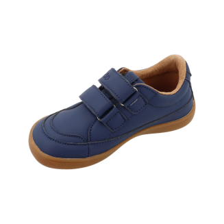 Sportowe buty na szerokie stopy trampki BAREFOOT granatowe rzep CASUAL 004X004 -BEFADO - 2