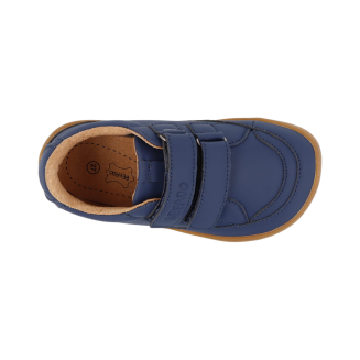 Sportowe buty na szerokie stopy trampki BAREFOOT granatowe rzep CASUAL 004X004 -BEFADO - 6