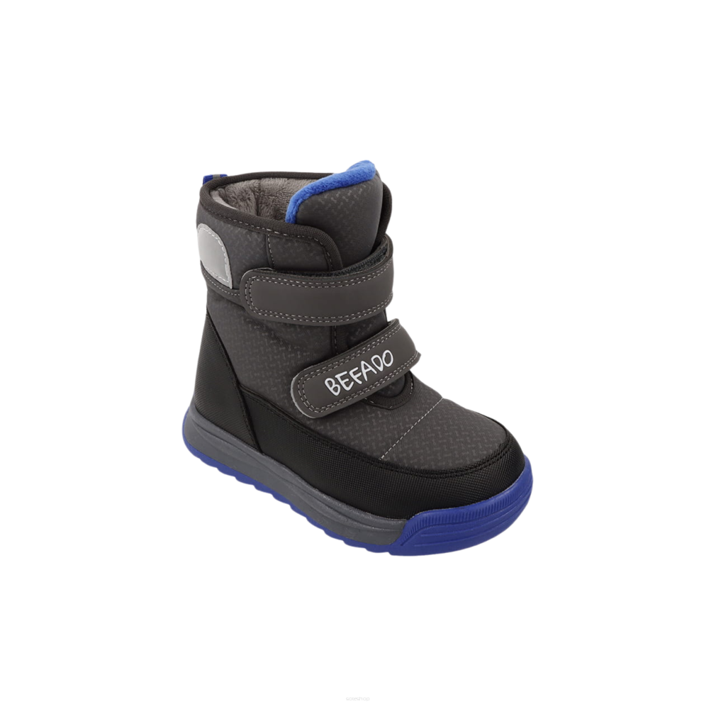 BEFADO - Frost niebieskie - śniegowce dziecięce, buty zimowe