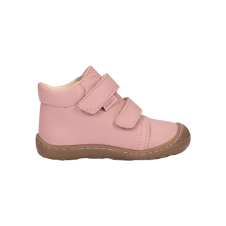 Skórzane różowe pierwsze kroczki na rzep dla dziewczynki -Mabu-Rose - AMEKO - 4